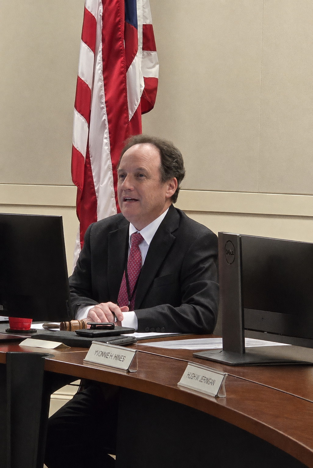 Chris Parker at his desk